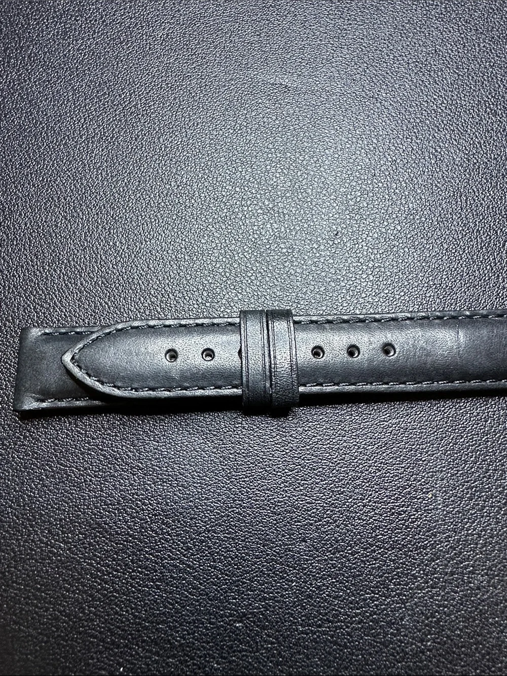 Hamilton 17mm Black Leather Watch Strap